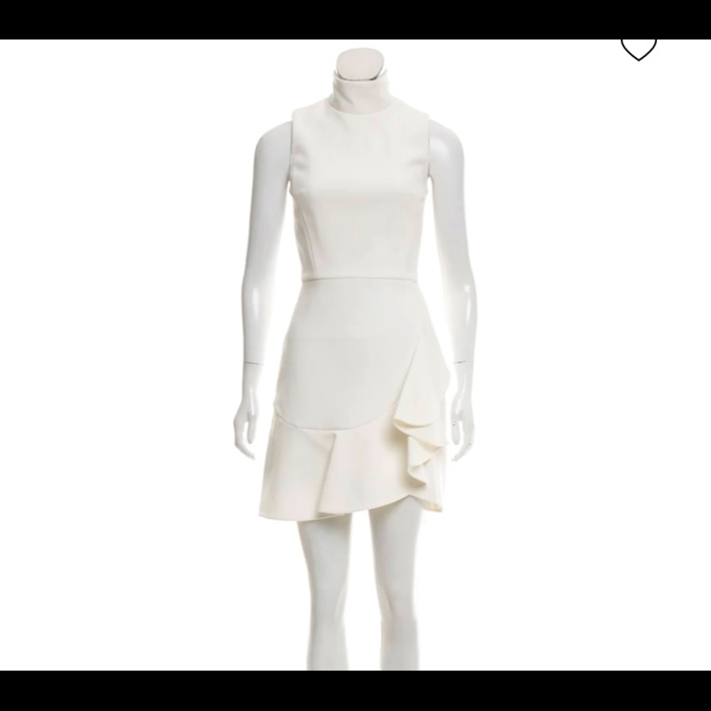 Elie Saab Ruffle Trimmed Mini Dress